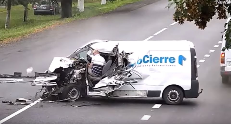 Watch: A Driver Survives a Fatal Death in an Accident